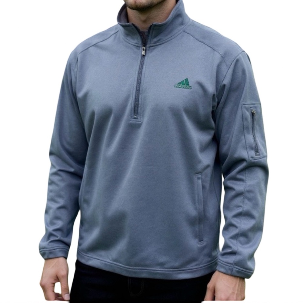Adidas Men's Dark Gray Quarter-Zip Pullover 2XL